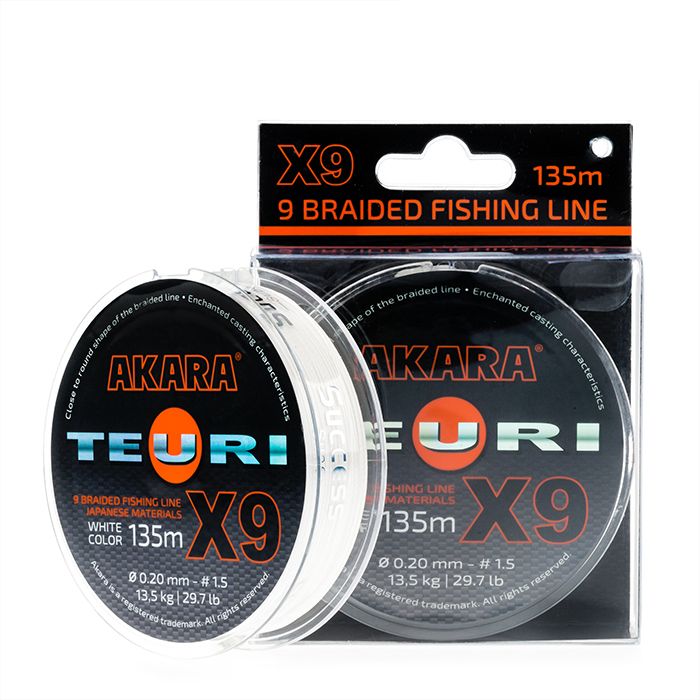 Шнур рыболовный плетеный Akara Teuri X-9 White 135 м 0,12, Белый, Teuri X-9 White 135м.
Шнур рыболовный плетеный Akara Teuri X-9 White 135 м 0,12, Белый, Teuri X-9 White 135м.
