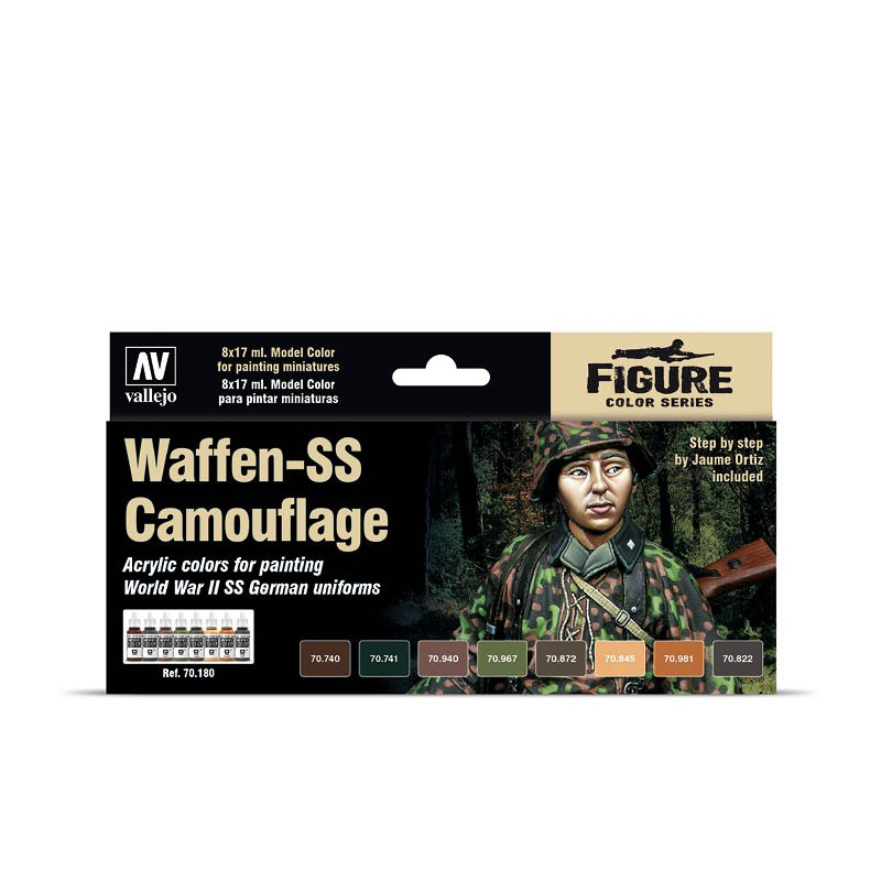 Набор красок Vallejo серии Model Color Set Waffen SS Camouflage, 8 красок по 17 мл, 70180, Waffen SS Camouflage
Набор красок Vallejo серии Model Color Set Waffen SS Camouflage, 8 красок по 17 мл, 70180, Waffen SS Camouflage