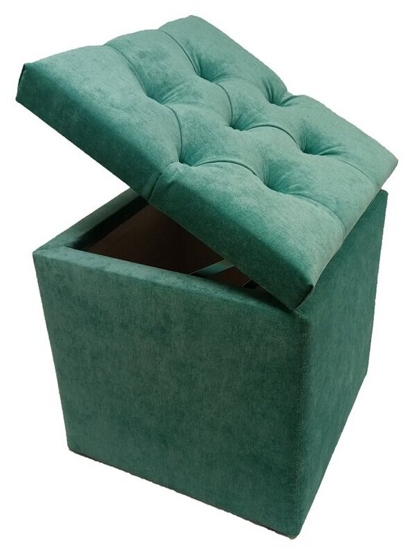 Пуф StylChairs с каретной стяжкой, с ящиком для хранения, обивка велюр, цвет бирюзовый, Пуф mod1
Пуф StylChairs с каретной стяжкой, с ящиком для хранения, обивка велюр, цвет бирюзовый, Пуф mod1