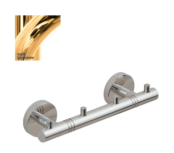 фото Вешалка крючок сунержа каньон - 4 крючка/l 200, золото, арт. 03-3000-1004