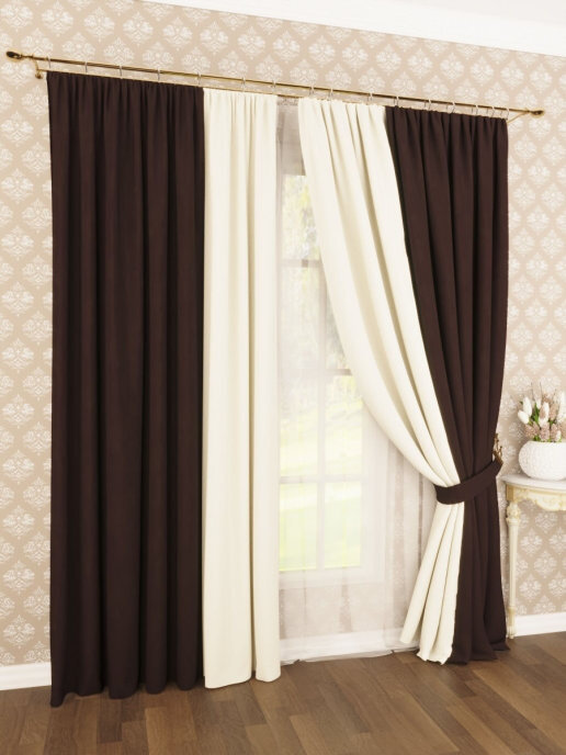 Шторы для комнаты Elvion 240х240 - 2 шт. коричневый-белый, 217/93-240240, Канвас-люкс_2 шторы_2 подхвата
Шторы для комнаты Elvion 240х240 - 2 шт. коричневый-белый, 217/93-240240, Канвас-люкс_2 шторы_2 подхвата