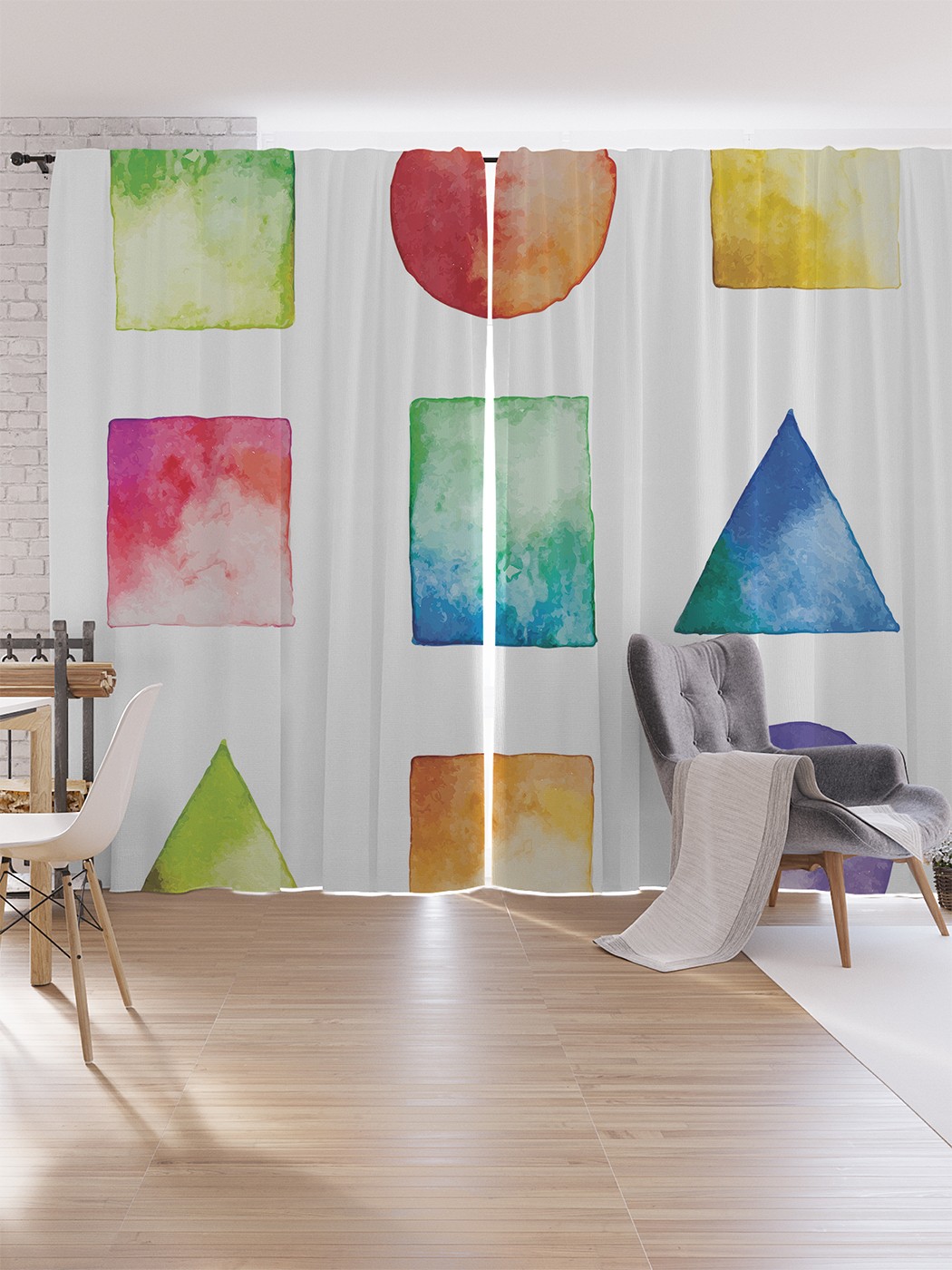 Шторы под лён JoyArty "Геометрические формы акварелью", серия Oxford DeLux, 340х265 см, Геометрические формы акварелью
Шторы под лён JoyArty "Геометрические формы акварелью", серия Oxford DeLux, 340х265 см, Геометрические формы акварелью