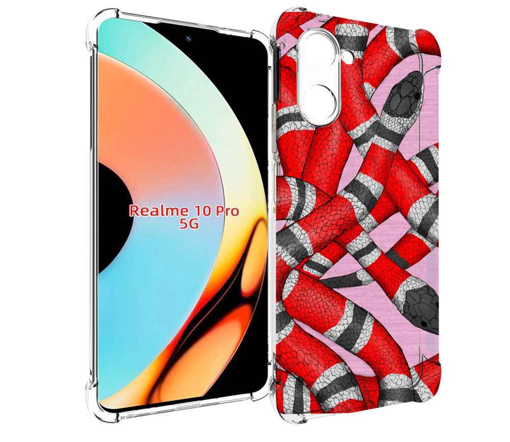 Чехол бампер MyPads змея-красно-черно-белый для Realme 10 Pro пр..., Прозрачный, Tocco
Чехол бампер MyPads змея-красно-черно-белый для Realme 10 Pro пр..., Прозрачный, Tocco