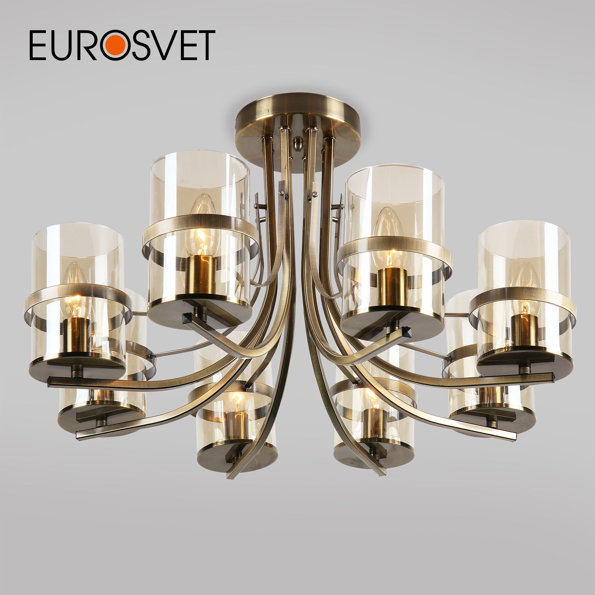 Потолочная люстра на 8 стеклянных плафонов Eurosvet Coppa 60085/8 Е14 античная бронза
Потолочная люстра на 8 стеклянных плафонов Eurosvet Coppa 60085/8 Е14 античная бронза