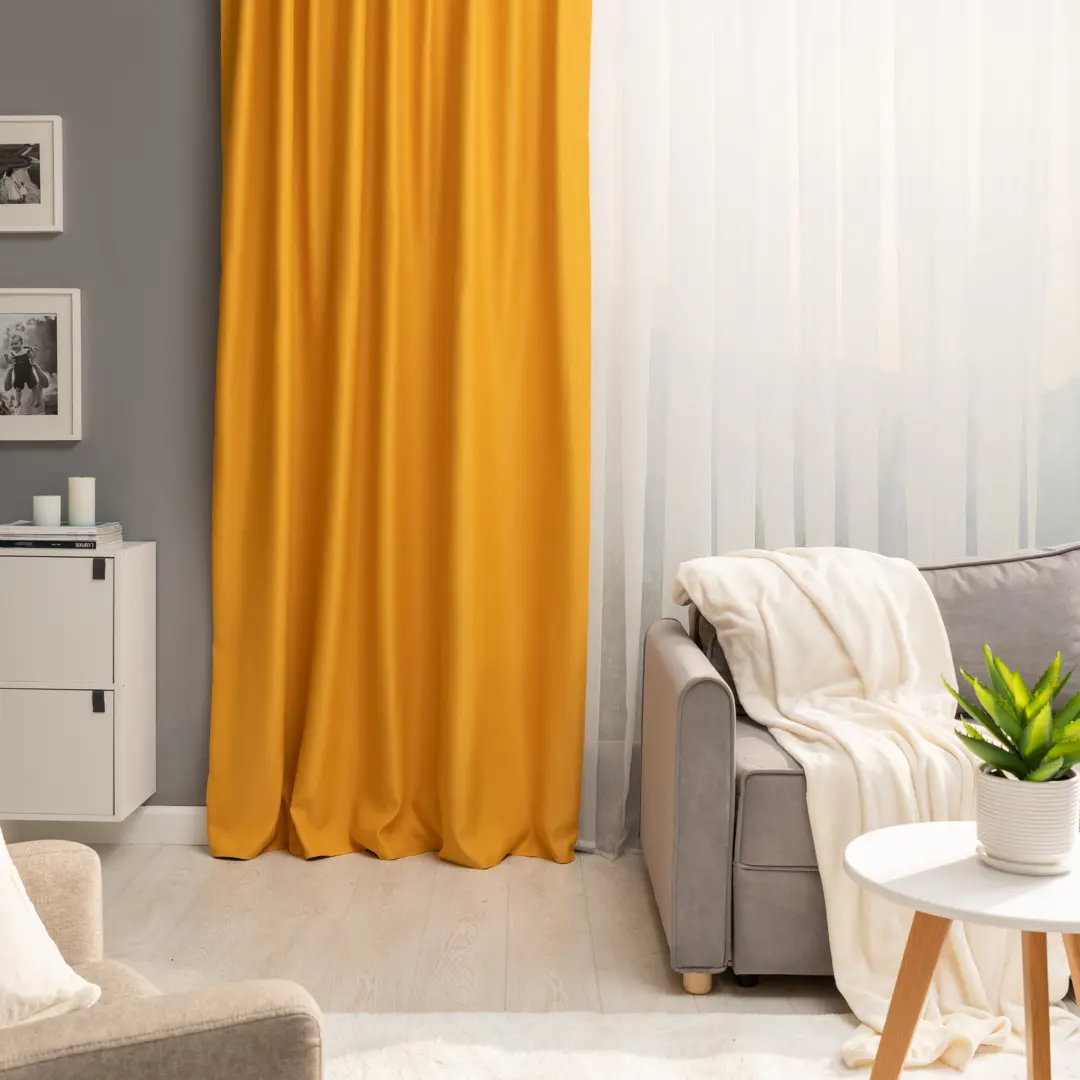 Штора на ленте со скрытыми петлями блэкаут Inspire Alycia 200x280 см цвет желтый Solemio 1
Штора на ленте со скрытыми петлями блэкаут Inspire Alycia 200x280 см цвет желтый Solemio 1