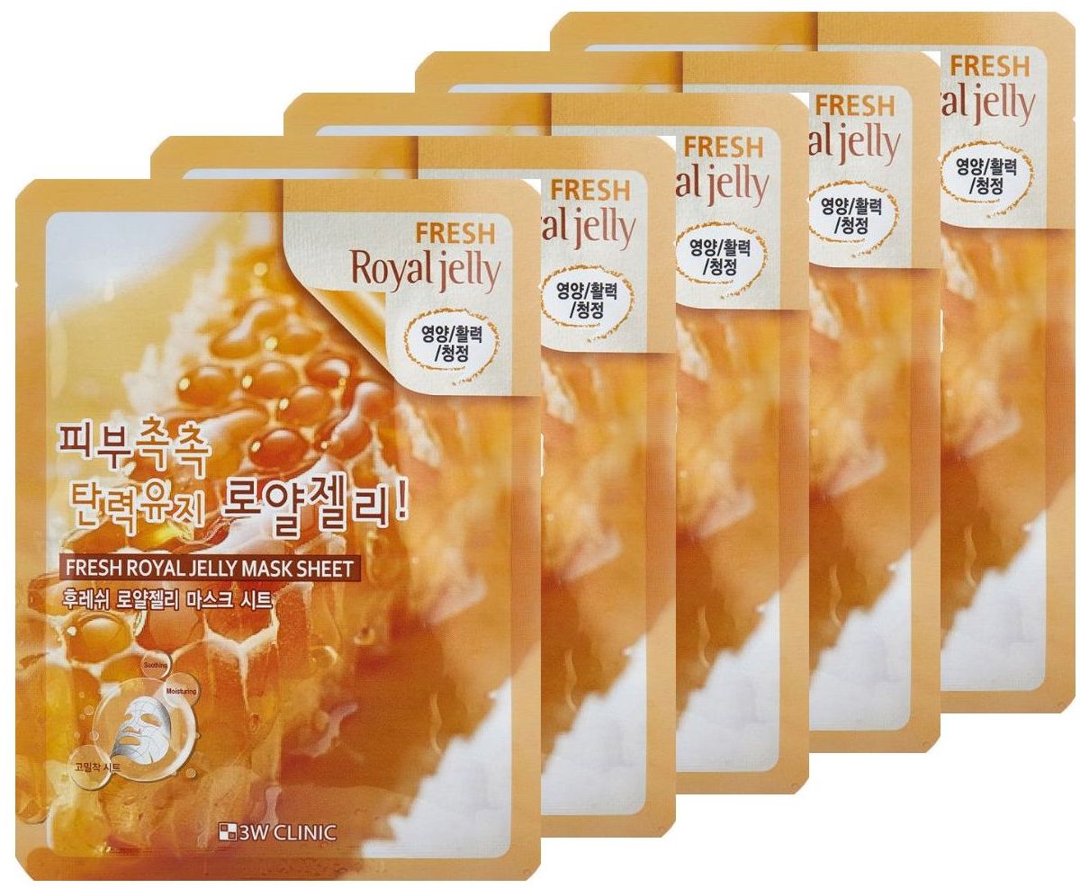 Тканевая маска для лица 3W Clinic Fresh Royal Jelly Mask Sheet с маточным молочком , 5 шт, с маточным молочком
Тканевая маска для лица 3W Clinic Fresh Royal Jelly Mask Sheet с маточным молочком , 5 шт, с маточным молочком