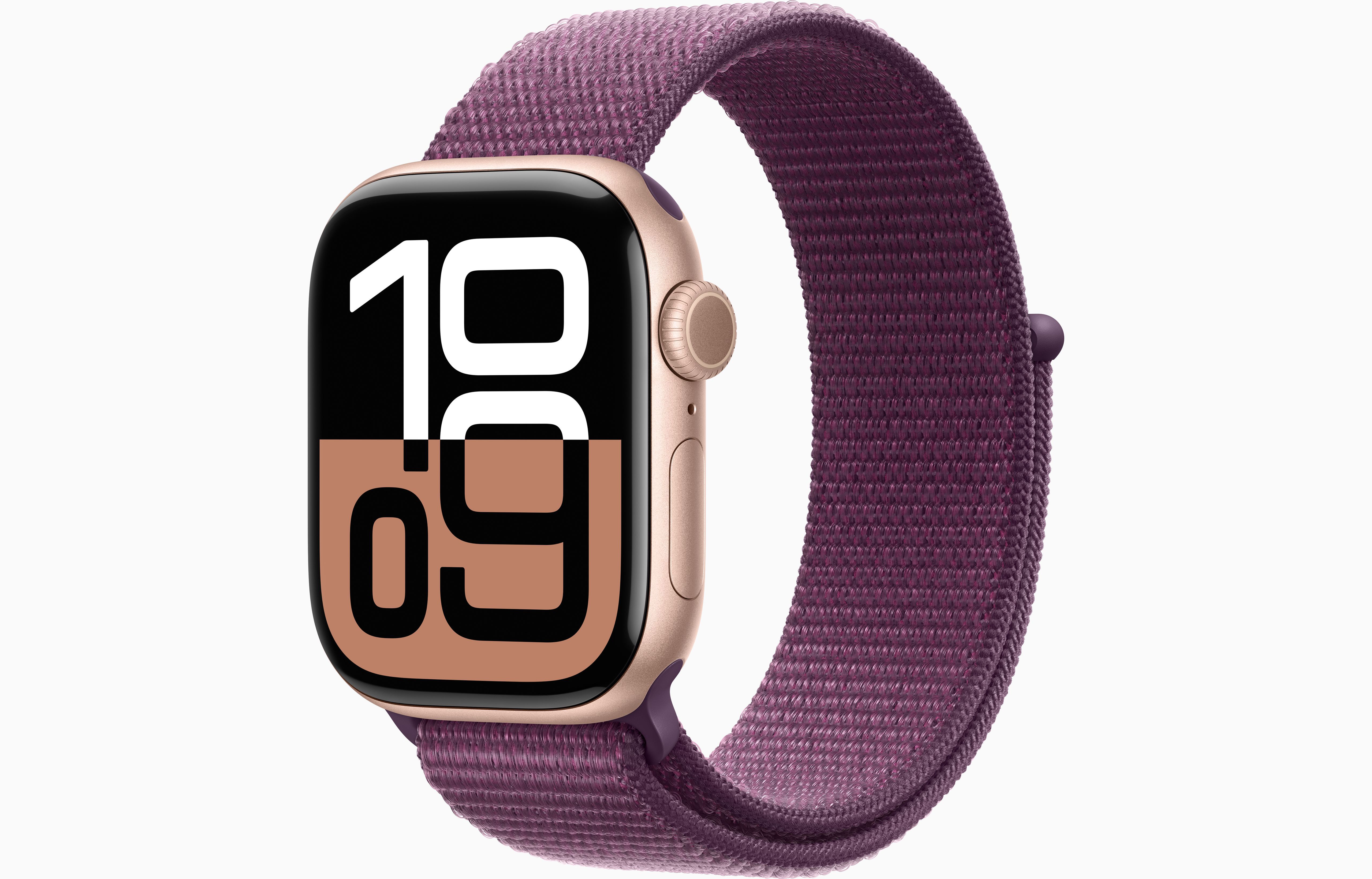 Часы Apple Watch Series 10 Aluminium Rose Gold 42mm GPS Sport Loop Plum, Watch Series 10
Часы Apple Watch Series 10 Aluminium Rose Gold 42mm GPS Sport Loop Plum, Watch Series 10