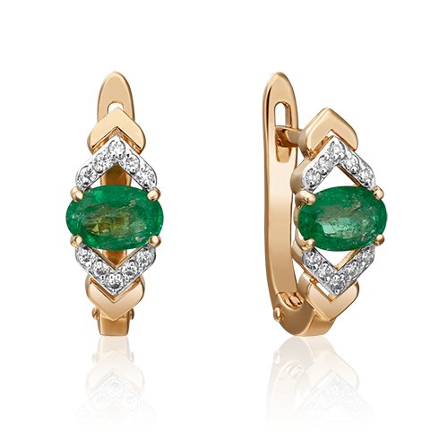 Серьги из красного золота PLATINA jewelry 02-0703-00, бриллиант/изумруд, 02-0703-00
Серьги из красного золота PLATINA jewelry 02-0703-00, бриллиант/изумруд, 02-0703-00