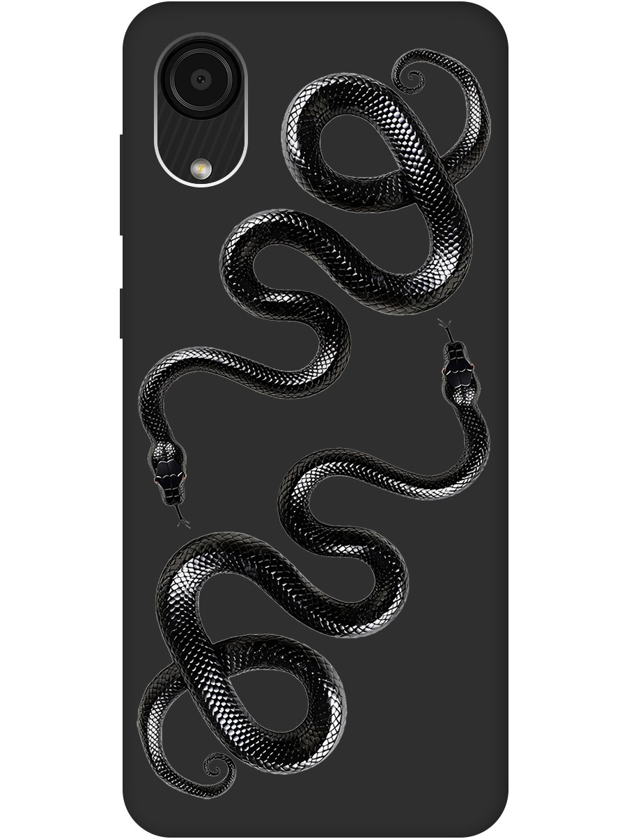 Силиконовый чехол на Samsung Galaxy A03 Core с принтом "Черные мамбы" матовый черный, 735001213
Силиконовый чехол на Samsung Galaxy A03 Core с принтом "Черные мамбы" матовый черный, 735001213