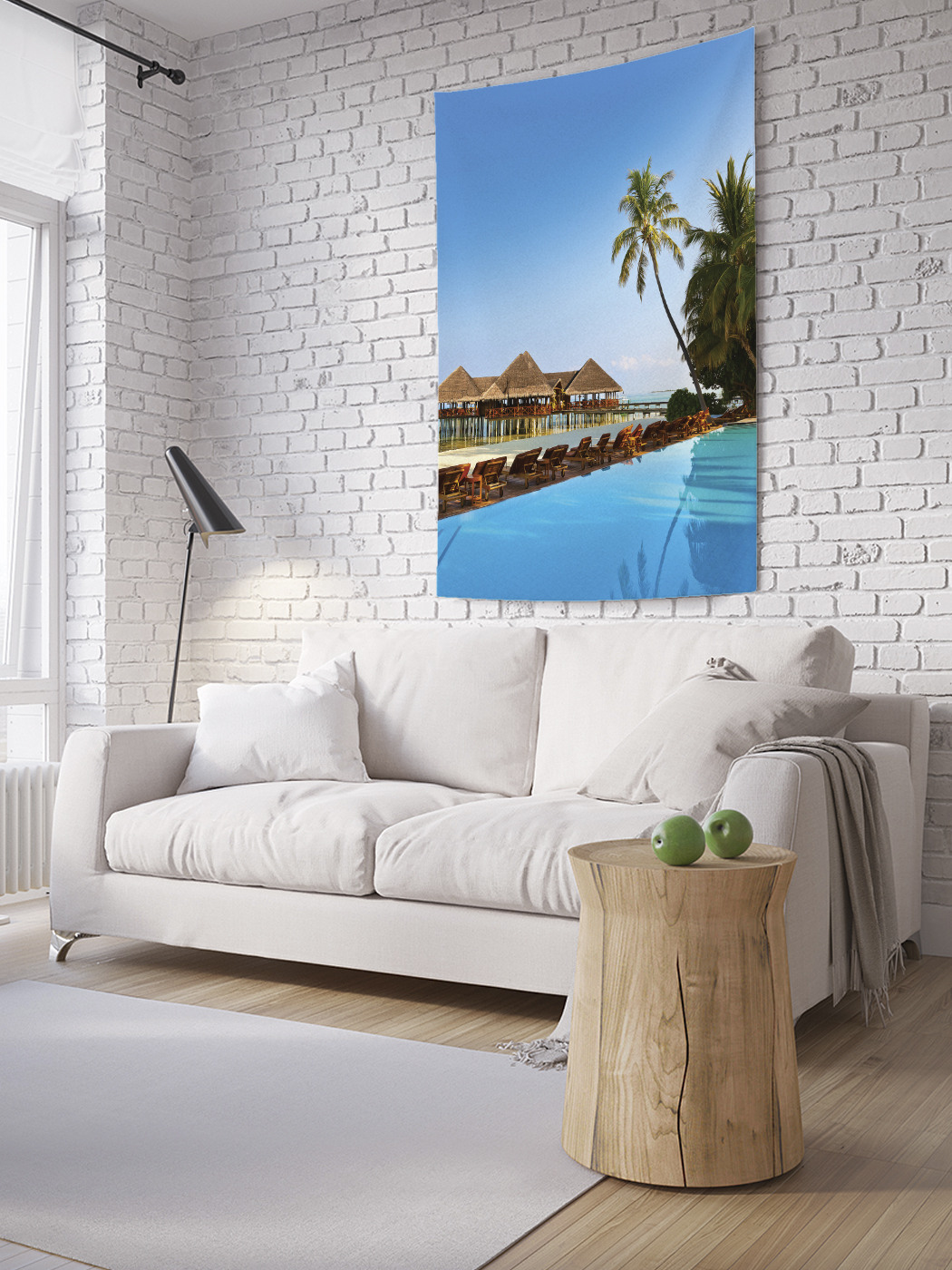 Вертикальное фотопанно на стену JoyArty Пляжные посиделки 100x150 см, Пляжные посиделки