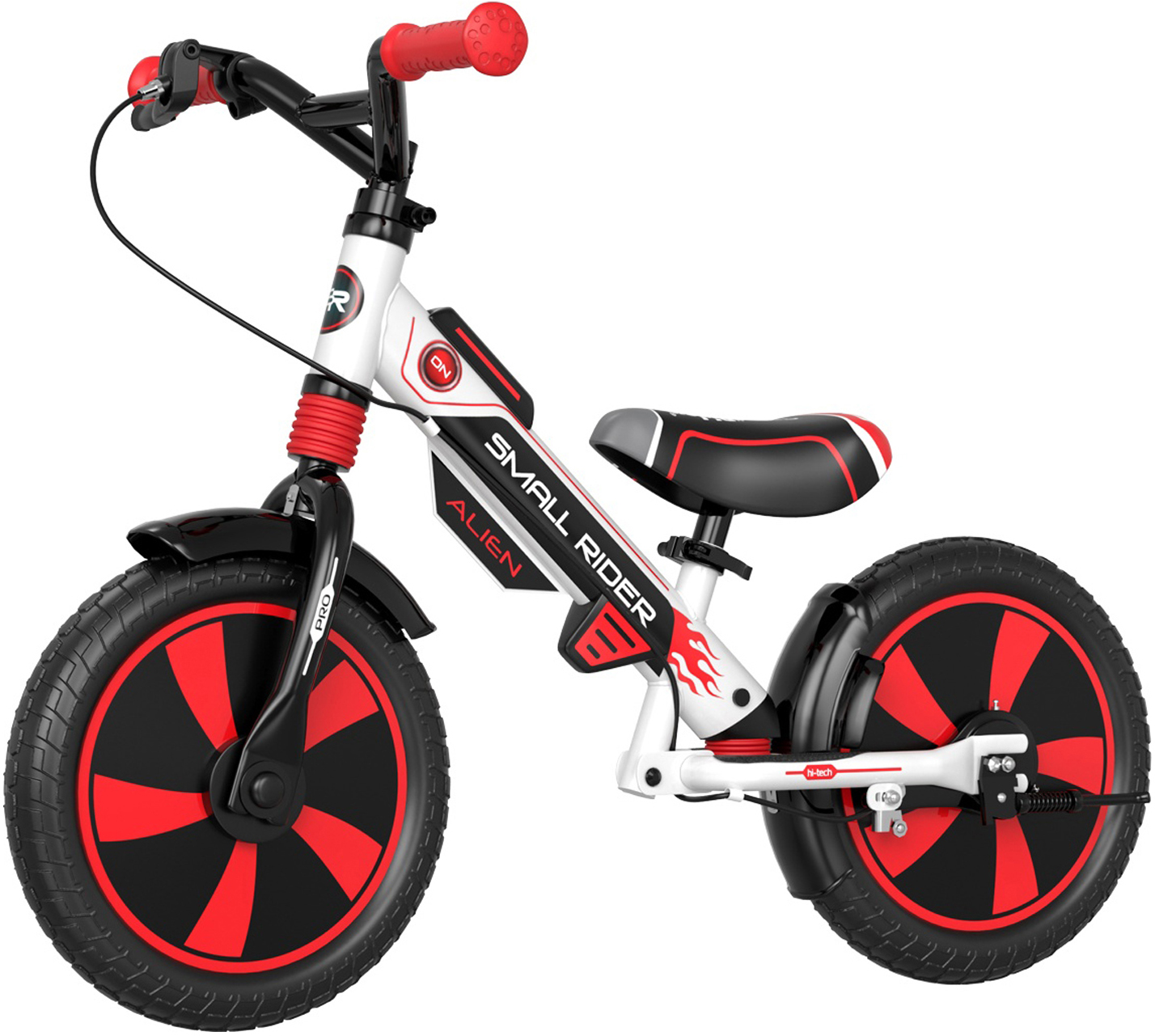 фото Беговел с 2-мя амортизаторами и 2-мя тормозами small rider roadster pro eva, красный, 2021