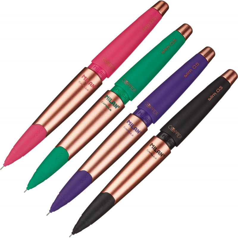 Карандаш механический MILAN Capsule Copper, 0,5мм, корпус в асс., 185032920, (2шт.), Черный
Карандаш механический MILAN Capsule Copper, 0,5мм, корпус в асс., 185032920, (2шт.), Черный