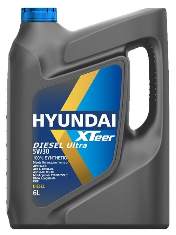 фото Масло моторное hyundai xteer diesel ultra 5w30 - 6 литров hyundai-kia, 1061001