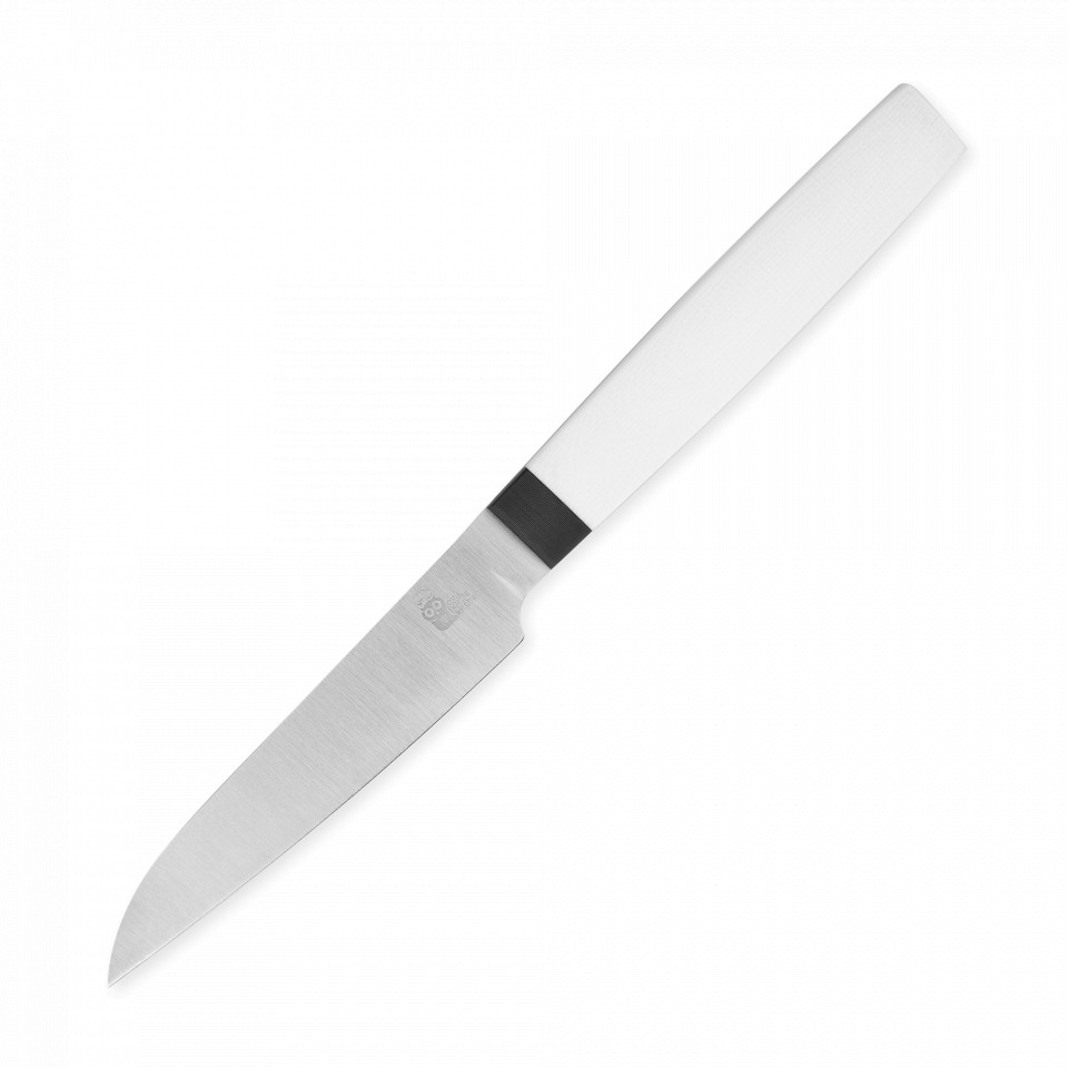 Нож кухонный для чистки овощей и фруктов P100, OWL KNIFE, White, 9,7 см, сталь Cromax, P100
Нож кухонный для чистки овощей и фруктов P100, OWL KNIFE, White, 9,7 см, сталь Cromax, P100
