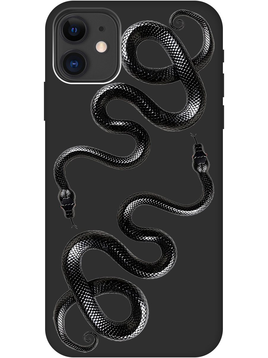 Силиконовый чехол на Apple iPhone 11 с принтом "Черные мамбы" матовый черный, 721799513
Силиконовый чехол на Apple iPhone 11 с принтом "Черные мамбы" матовый черный, 721799513