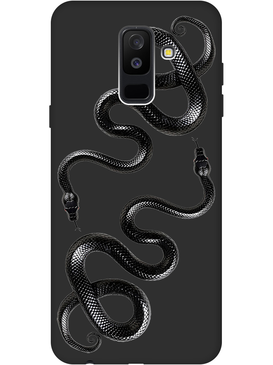 Силиконовый чехол на Samsung Galaxy A6+ (2018) с принтом "Черные мамбы" матовый черный, 717872113
Силиконовый чехол на Samsung Galaxy A6+ (2018) с принтом "Черные мамбы" матовый черный, 717872113