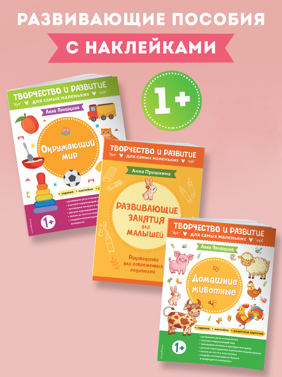 Комплект детские развивающие пособия с наклейками от года 2 шт, руководство для родителей
Комплект детские развивающие пособия с наклейками от года 2 шт, руководство для родителей