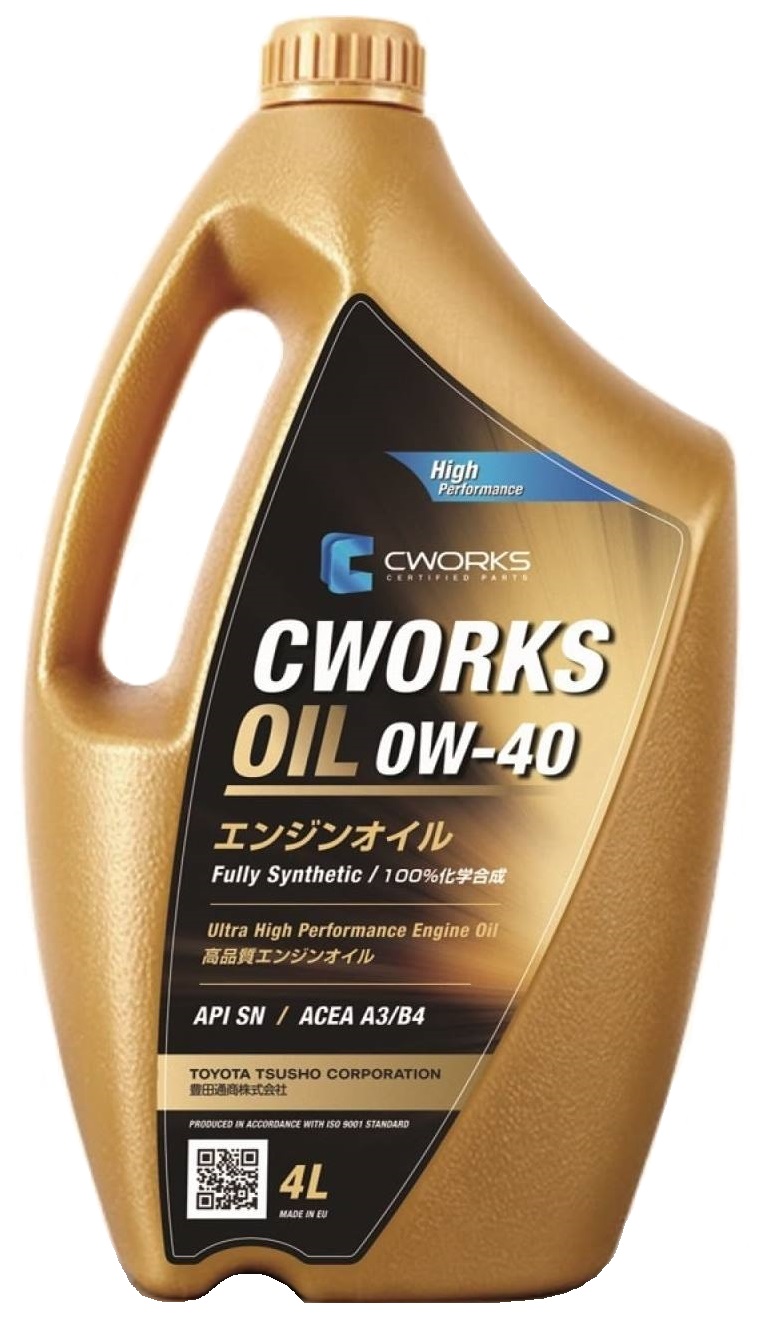 фото Cworks oil 0w-40 a3/b4 4l масло моторное toyota арт. a130r6004