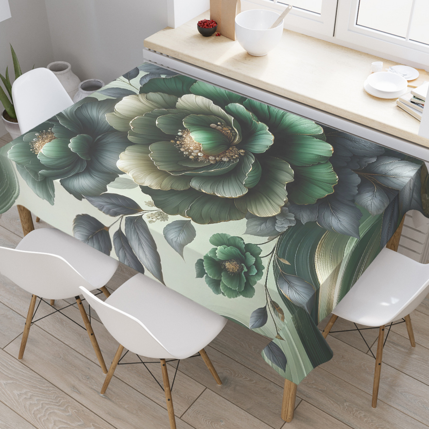 Скатерть JoyArty Магический цветок 180х145, tcox_sd1736_180x145, Зеленый 
Скатерть JoyArty Магический цветок 180х145, tcox_sd1736_180x145, Зеленый