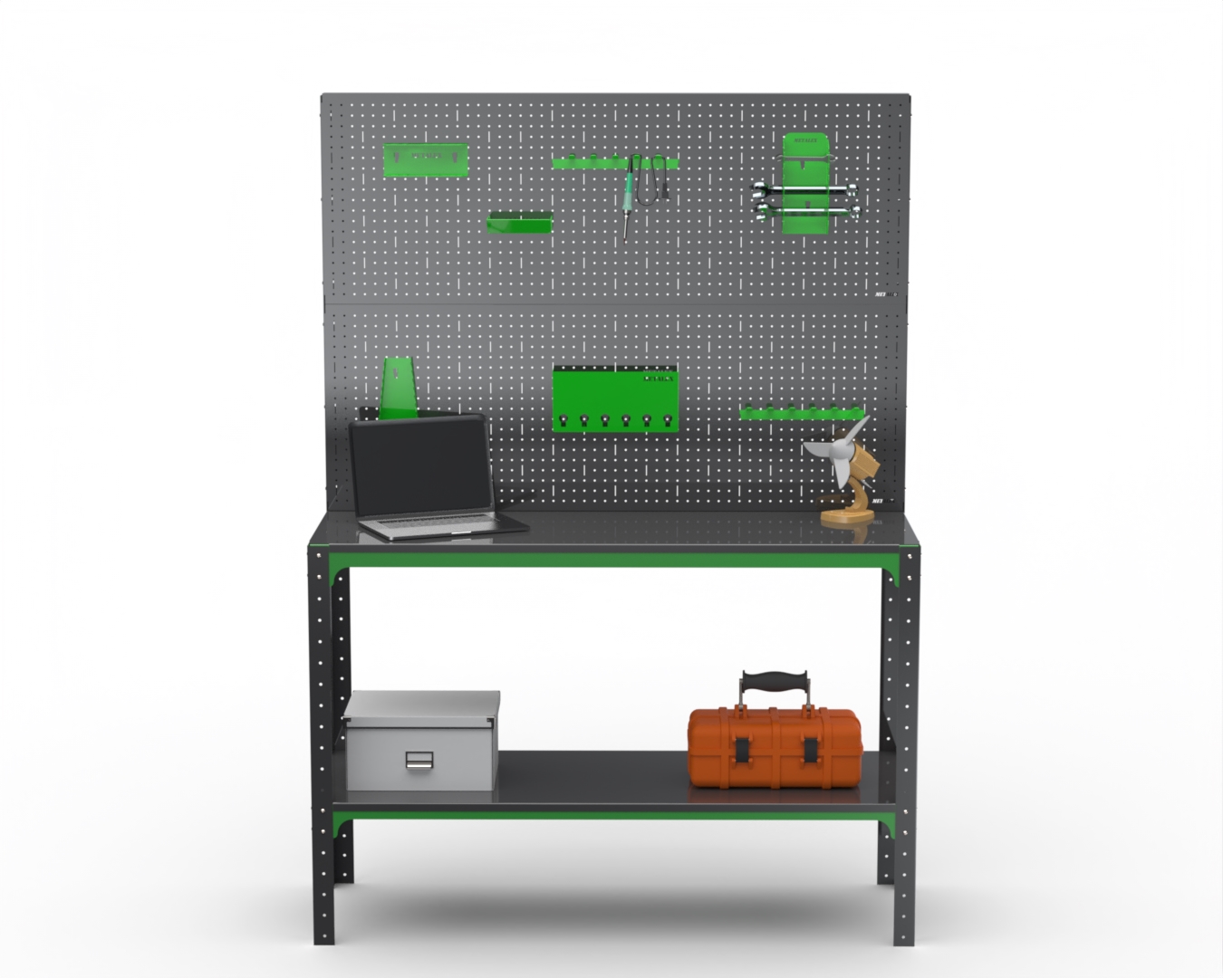 Стол-верстак Metalex серия KIT 950х1700х600 (одна полка) + 2 перфопанель, серо-зеленый
Стол-верстак Metalex серия KIT 950х1700х600 (одна полка) + 2 перфопанель, серо-зеленый