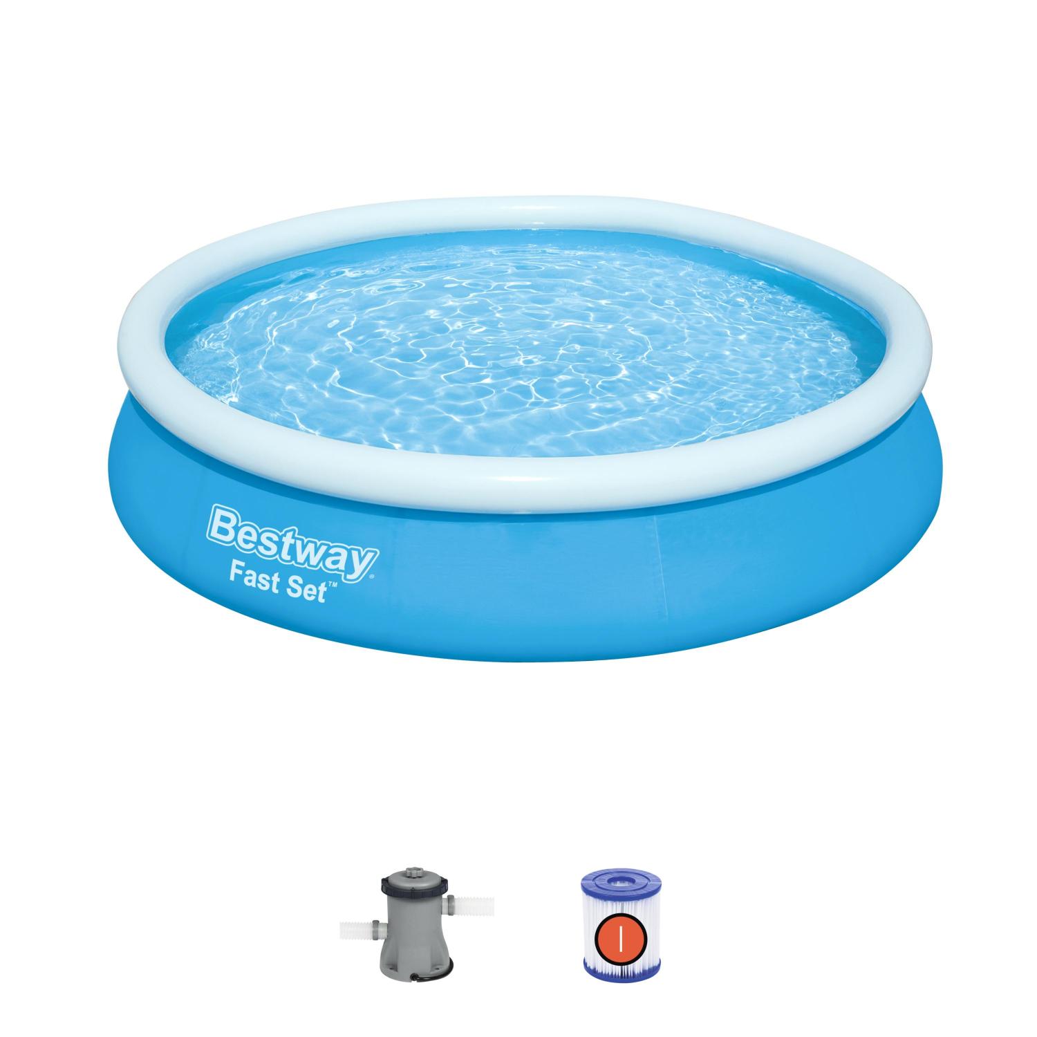 57274 BW, Bestway, Бассейн Fast Set 366х76см, 5377л, фил.-насос 1249л/ч, уп.1, Голубой
57274 BW, Bestway, Бассейн Fast Set 366х76см, 5377л, фил.-насос 1249л/ч, уп.1, Голубой