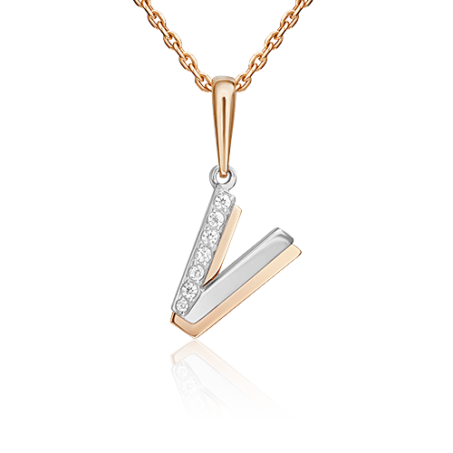 Кулон из красного золота/белого золота PLATINA jewelry 03-3419-V-401-1111, фианит, 03-3419-V-401-1111
Кулон из красного золота/белого золота PLATINA jewelry 03-3419-V-401-1111, фианит, 03-3419-V-401-1111