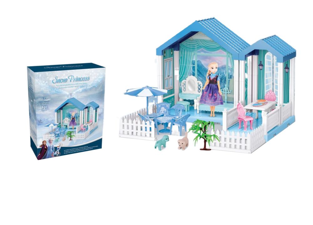 Кукольный домик Snow Princess, 1 этаж, 2 комнаты, мебель, аксессуары, кукла, 11500011
Кукольный домик Snow Princess, 1 этаж, 2 комнаты, мебель, аксессуары, кукла, 11500011