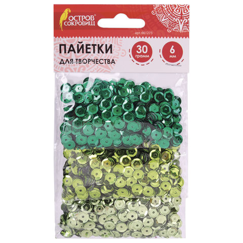Пайетки Классика, оттенки зеленого, 6 мм, 30 грамм, ОСТРОВ СОКРОВИЩ, 661273, 8 шт, Зеленый
Пайетки Классика, оттенки зеленого, 6 мм, 30 грамм, ОСТРОВ СОКРОВИЩ, 661273, 8 шт, Зеленый