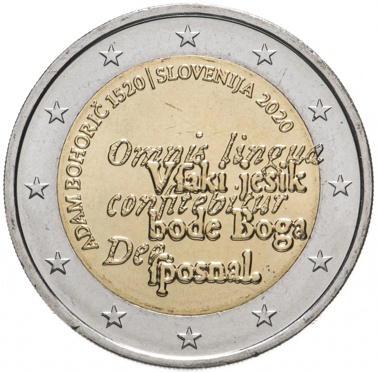 Памятная монета 2 евро 500 лет со дня рождения Адама Бохорича Словения 2020 г в из мешка
Памятная монета 2 евро 500 лет со дня рождения Адама Бохорича Словения 2020 г в из мешка