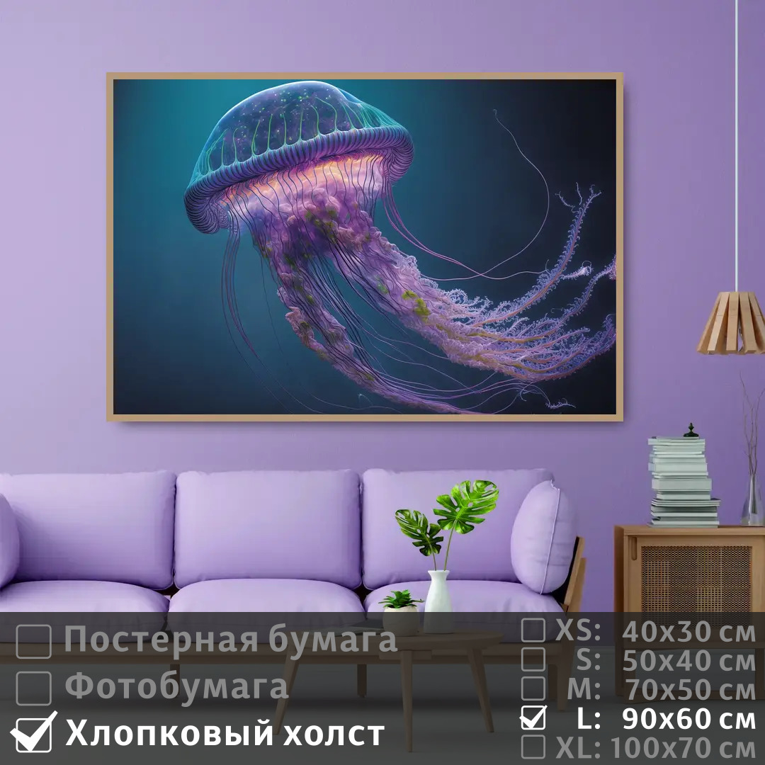 Постер на холсте ПолиЦентр Светящаяся медуза под водой 90х60 см, СветящаясяМедузаПодВодой
Постер на холсте ПолиЦентр Светящаяся медуза под водой 90х60 см, СветящаясяМедузаПодВодой