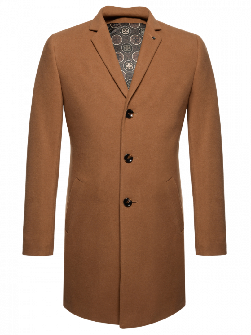 фото Пальто мужское berkytt 106 к840.1 slim-fit бежевое 54/176