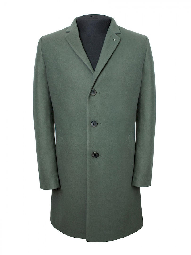 фото Пальто мужское berkytt 106/1 к871.1 slim-fit хаки 52/188