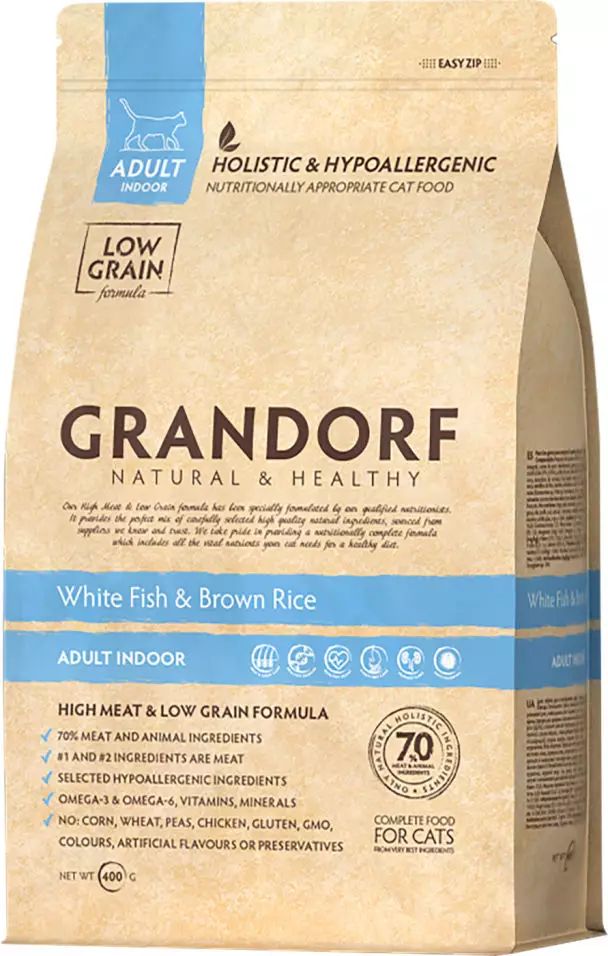 Сухой корм для кошек Grandorf Sensitive, беззерновой, белая рыба с бурым рисом, 0,4кг, Sensitive
Сухой корм для кошек Grandorf Sensitive, беззерновой, белая рыба с бурым рисом, 0,4кг, Sensitive