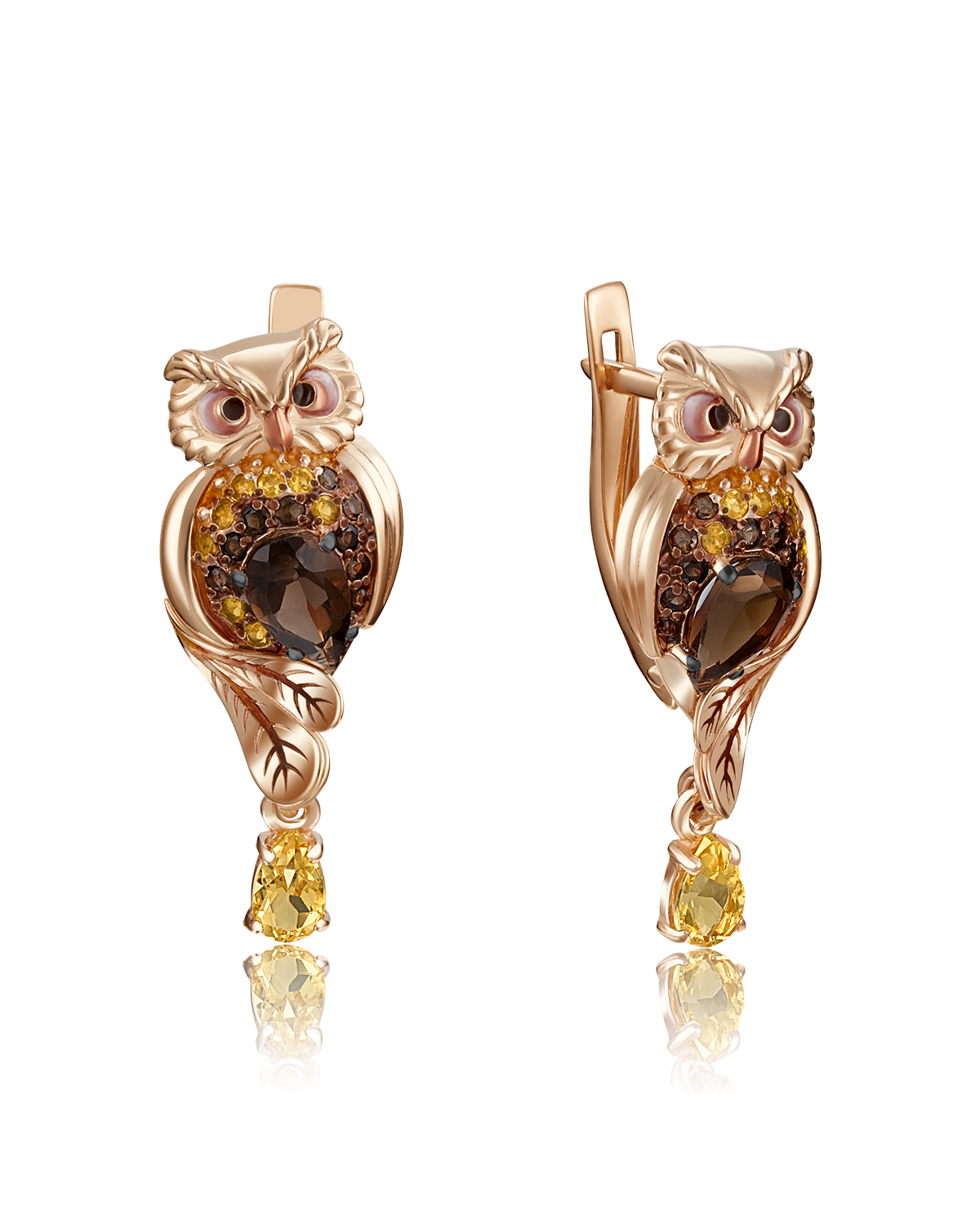 Серьги подвески из красного золота PLATINA jewelry 02-4128-00, цитрин/эмаль/раухтопаз, 02-4128-00
Серьги подвески из красного золота PLATINA jewelry 02-4128-00, цитрин/эмаль/раухтопаз, 02-4128-00