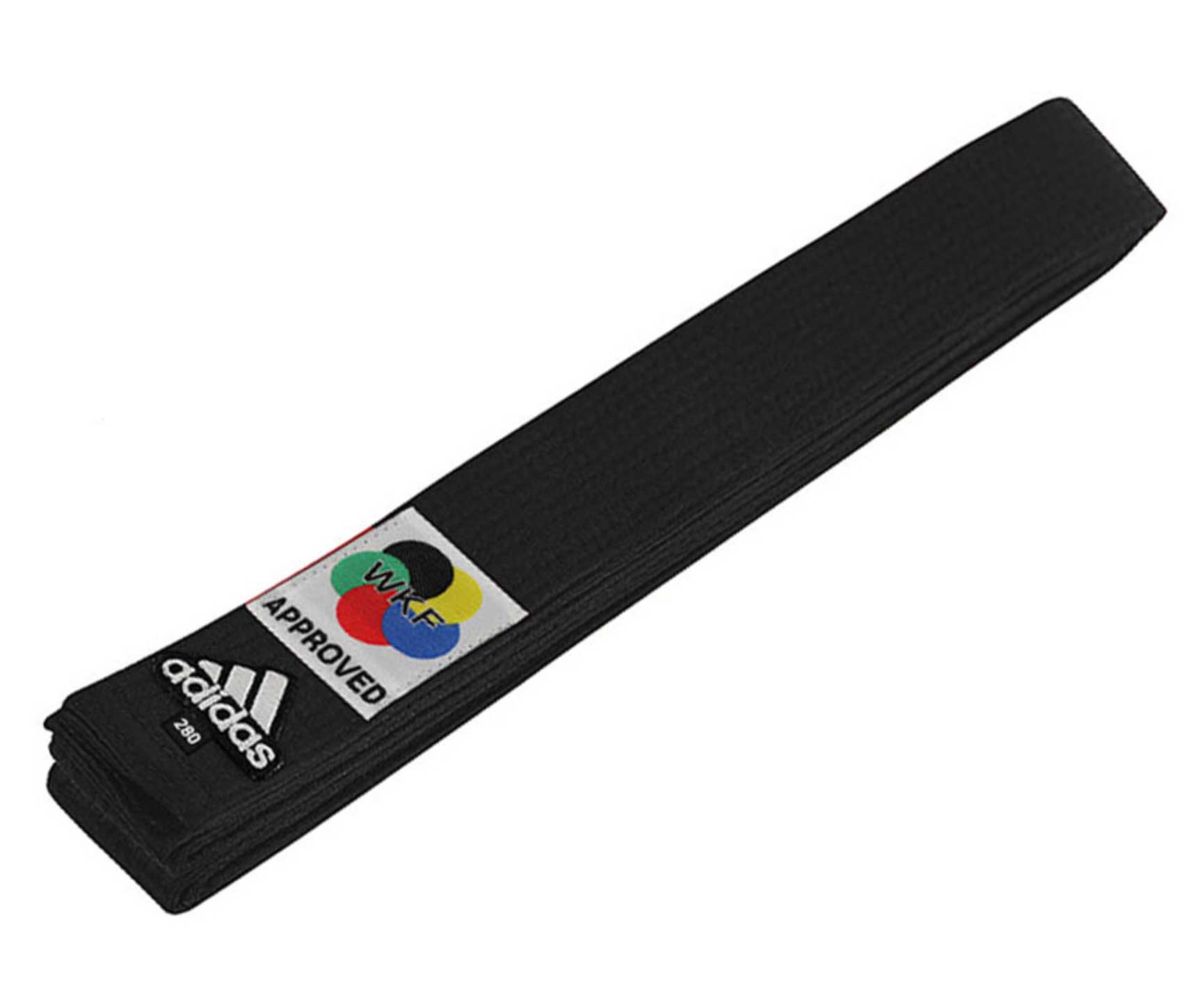 фото Пояс для карате elite wkf premium черный (длина 280 см) adidas