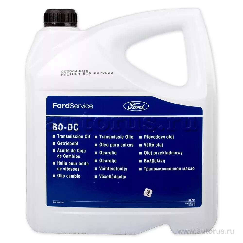 фото Масло трансмиссионное ford bo-dc 5 л 1 490 761