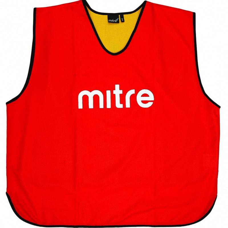 фото Манишка футбольная mitre t21916rn5, red/yellow, s