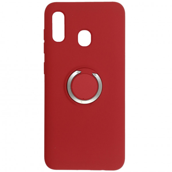 фото Чехол epik silicone cover с кольцом для samsung galaxy a20 / a30 красный
