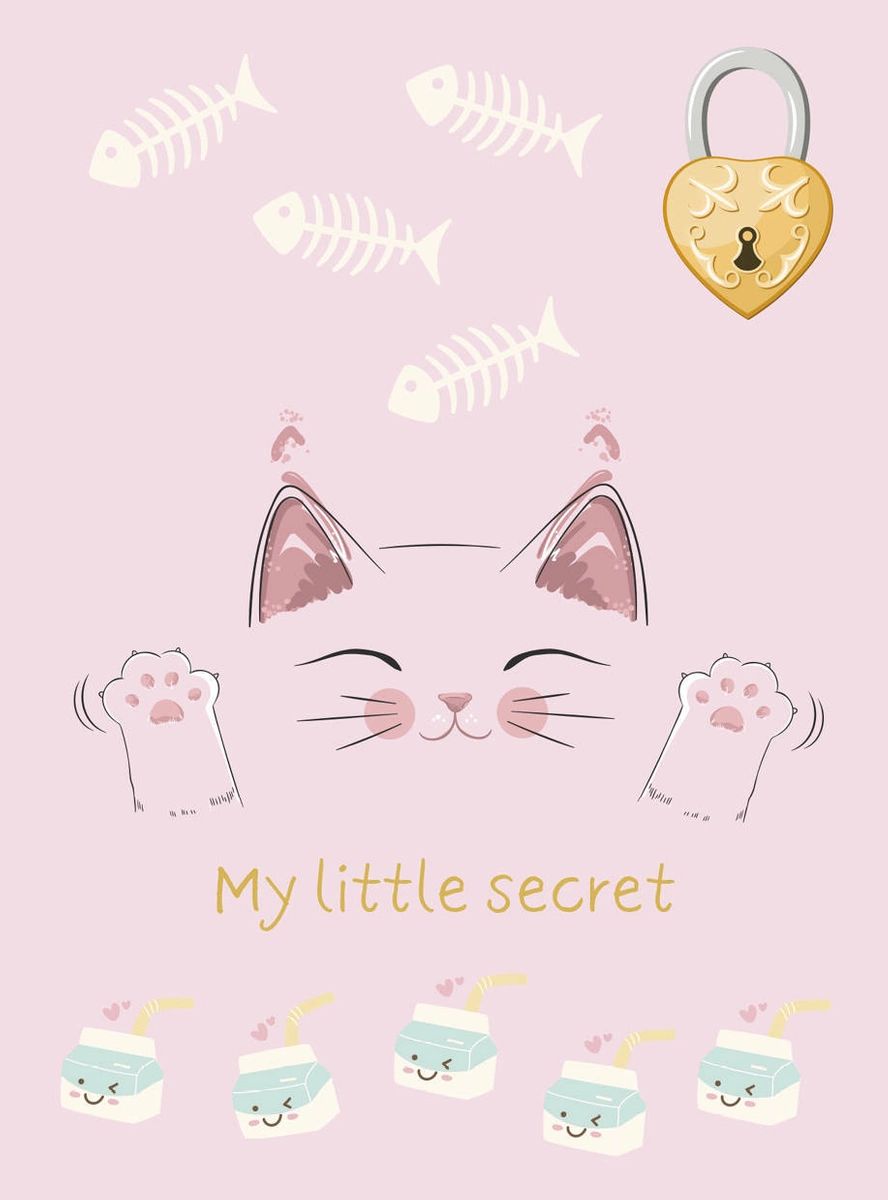 фото Блокнот котенок. my little secret (короб с объемными элементами, кодовый замок, 80л.) эксмо