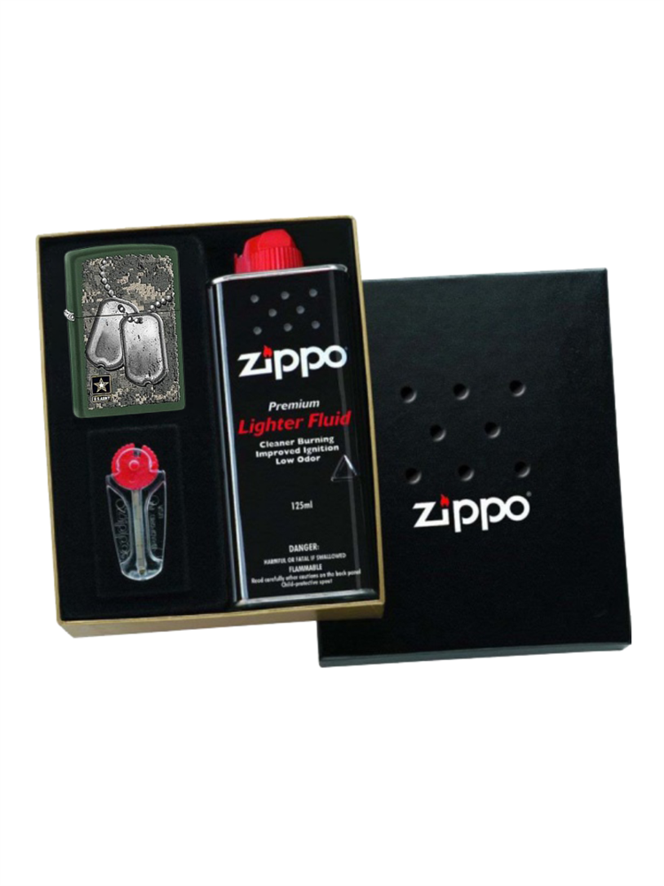 Набор ZIPPO: зажигалка 28513 бензиновая, топливо, кремний для зажигалки, Зеленый, 28513
Набор ZIPPO: зажигалка 28513 бензиновая, топливо, кремний для зажигалки, Зеленый, 28513