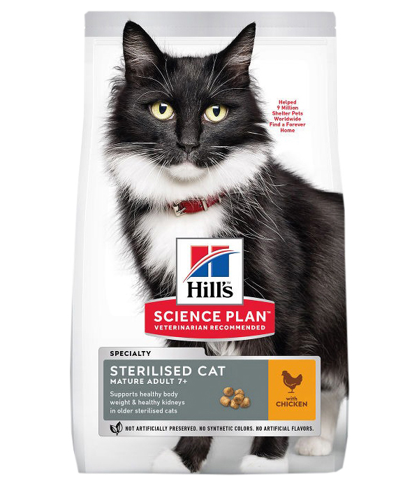 HILL’S HILL’S SCIENCE PLAN MATURE ADULT 7+ STERILISED CAT для пожилых кастрированных котов
HILL’S HILL’S SCIENCE PLAN MATURE ADULT 7+ STERILISED CAT для пожилых кастрированных котов