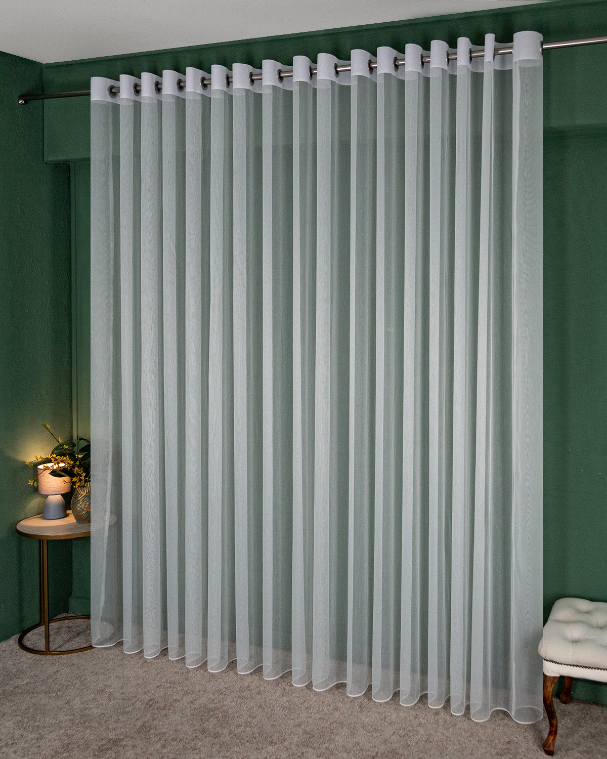 Тюль сетка с утяжелителем Evrika Home 1000x240 см Бамбук Белый, Бамбук-общий- 100 
Тюль сетка с утяжелителем Evrika Home 1000x240 см Бамбук Белый, Бамбук-общий- 100