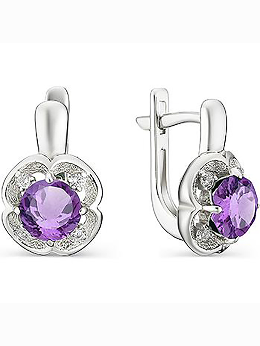 Серьги с аметистами и фианитами из серебра Алкор серебро 02-1161_00АМ-00, 02-1161_00АМ-00
Серьги с аметистами и фианитами из серебра Алкор серебро 02-1161_00АМ-00, 02-1161_00АМ-00
