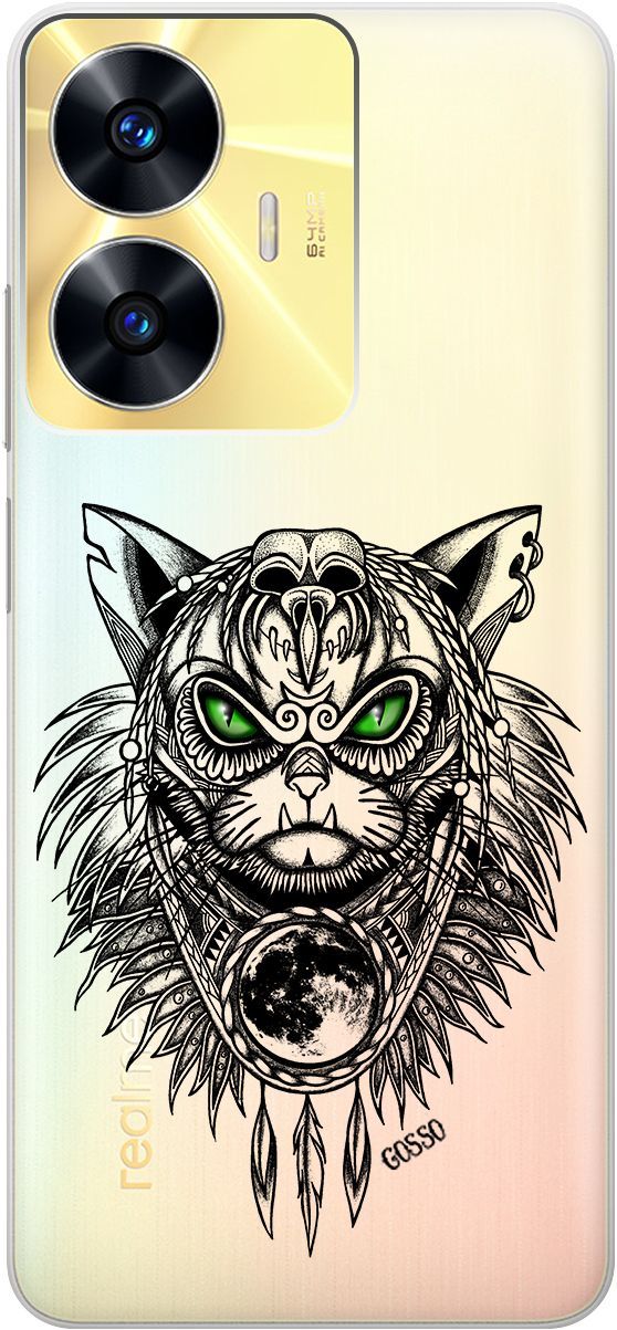 Силиконовый чехол на Realme C55 с 3D принтом "Shaman Cat" прозрачный, Прозрачный;черный, 159498
Силиконовый чехол на Realme C55 с 3D принтом "Shaman Cat" прозрачный, Прозрачный;черный, 159498