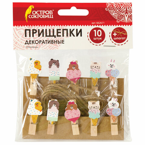 Прищепки декоративные Сладкие истории, 10 шт, ассорти, ОСТРОВ СОКРОВИЩ, 662671, 5 шт, Разноцветный
Прищепки декоративные Сладкие истории, 10 шт, ассорти, ОСТРОВ СОКРОВИЩ, 662671, 5 шт, Разноцветный