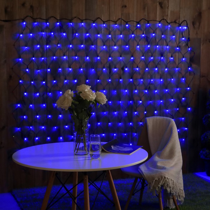 Гирлянда «Сеть» 2x1.5 м, IP44, УМС, тёмная нить, 192 LED, свечение синее, 220 В
Гирлянда «Сеть» 2x1.5 м, IP44, УМС, тёмная нить, 192 LED, свечение синее, 220 В