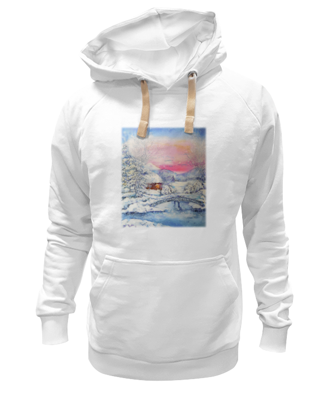 фото Толстовка унисекс printio морозная зима. белая 3xl