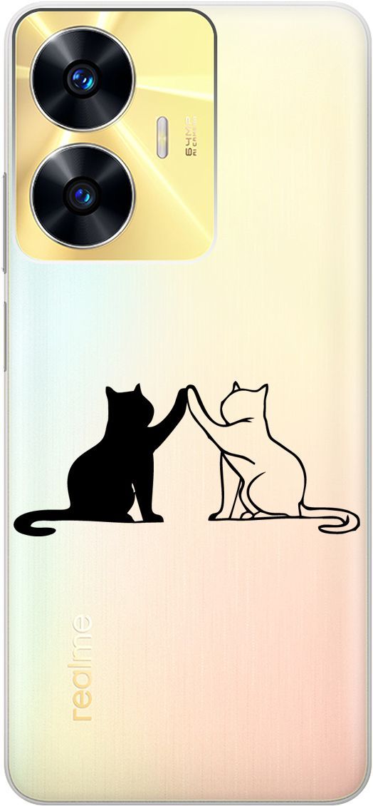 Силиконовый чехол на Realme C55 с 3D принтом "Cats" прозрачный, Прозрачный;черный, 159498
Силиконовый чехол на Realme C55 с 3D принтом "Cats" прозрачный, Прозрачный;черный, 159498