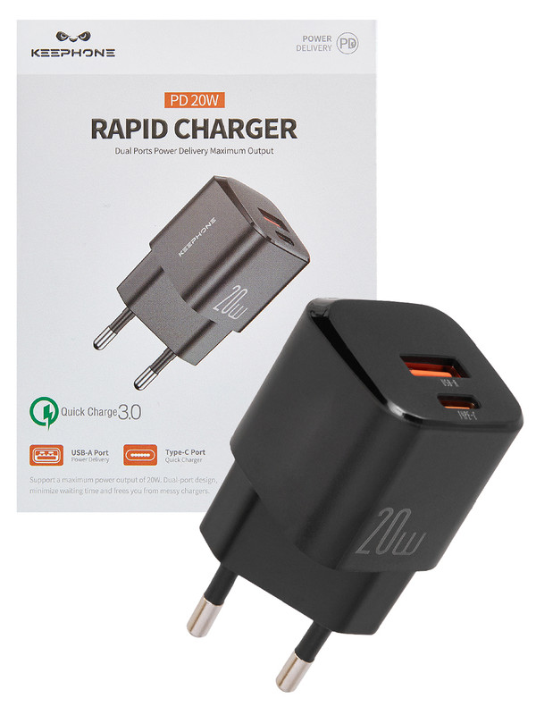 Быстрая зарядка Keephone для OPPO USB Type-C адаптер 20W Чёрный, зарядка для OPPO USB Type-C 20W
Быстрая зарядка Keephone для OPPO USB Type-C адаптер 20W Чёрный, зарядка для OPPO USB Type-C 20W