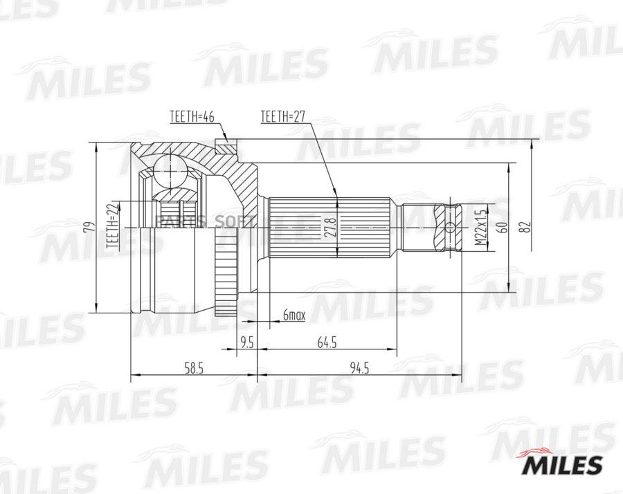 Шрус Наружный Hyundai I30/Kia Ceed 1.4-1.6 06- (С Abs) (Gkn 305003) Ga20167 Miles арт. GA2
Шрус Наружный Hyundai I30/Kia Ceed 1.4-1.6 06- (С Abs) (Gkn 305003) Ga20167 Miles арт. GA2